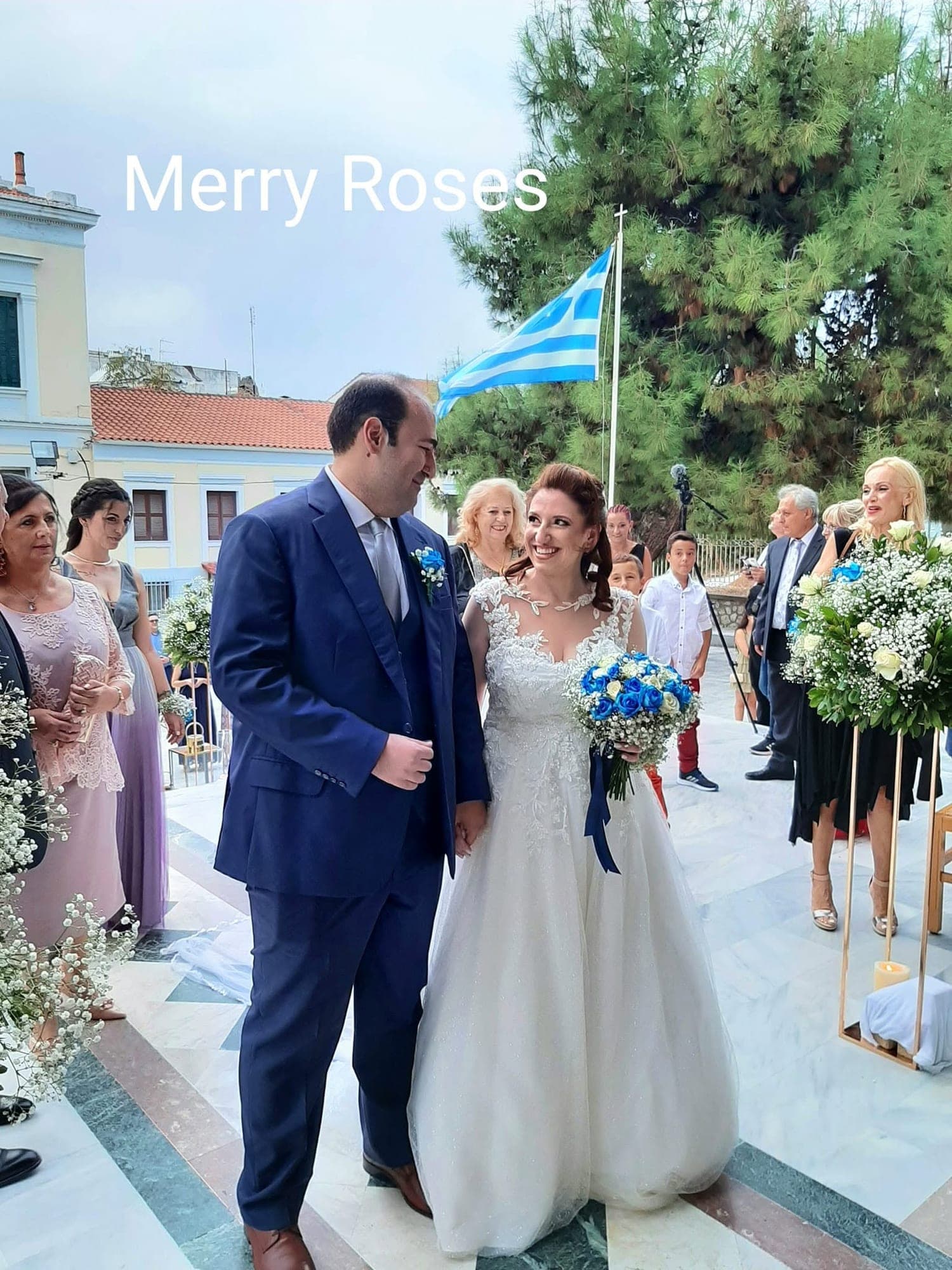 Γιώργος & Νάντια · σε λευκό και μπλε